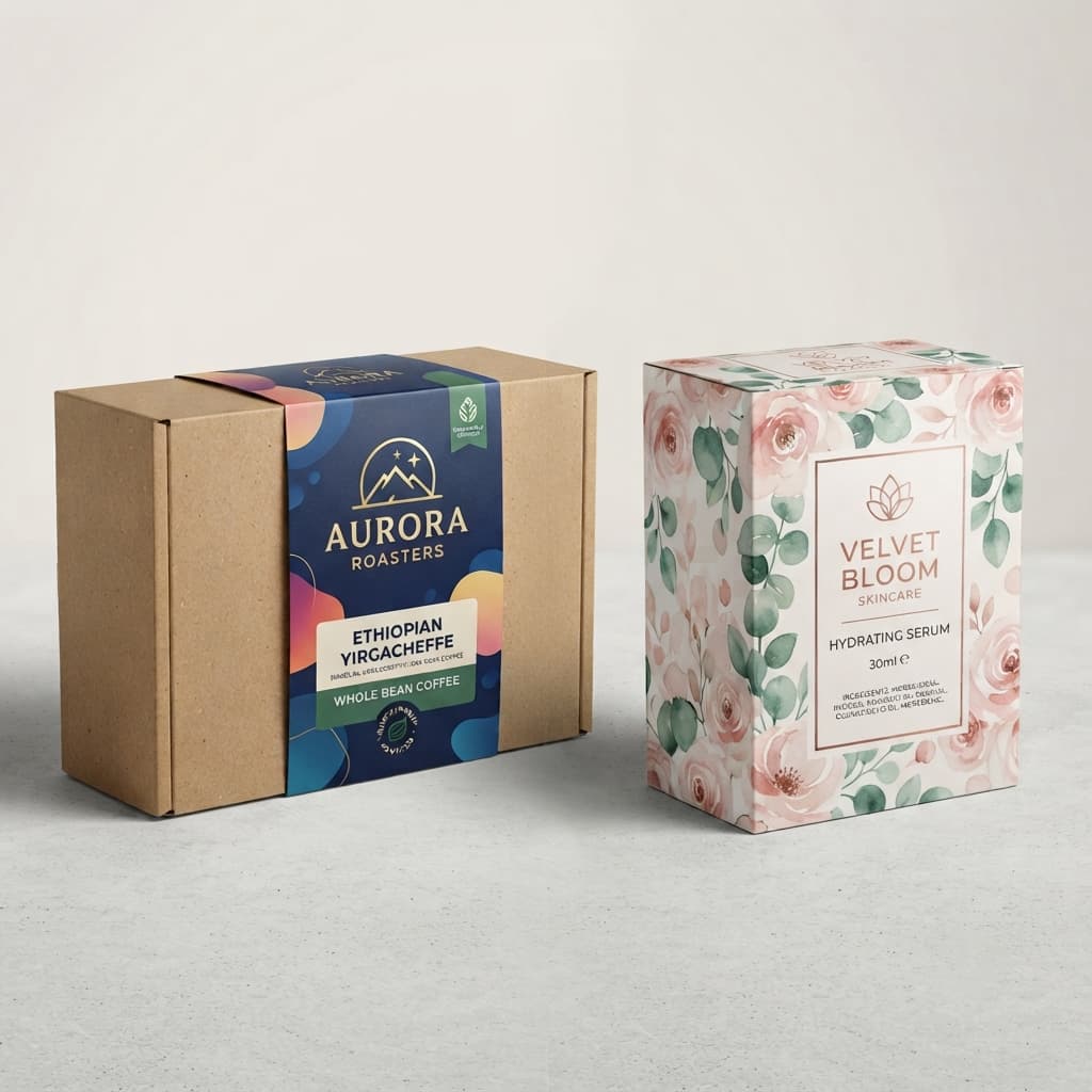 Box sleeves compared with custom printed boxes