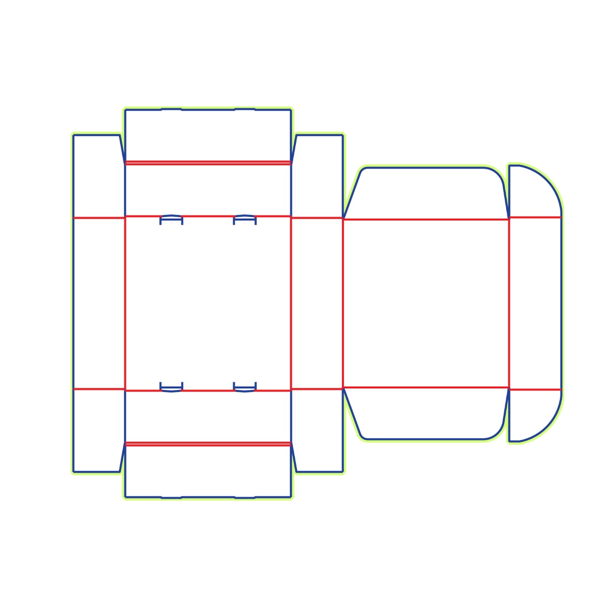 Auto Snap Tray with Front Tuck Lid (Detail)