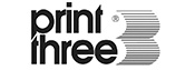 Print Three logo gray